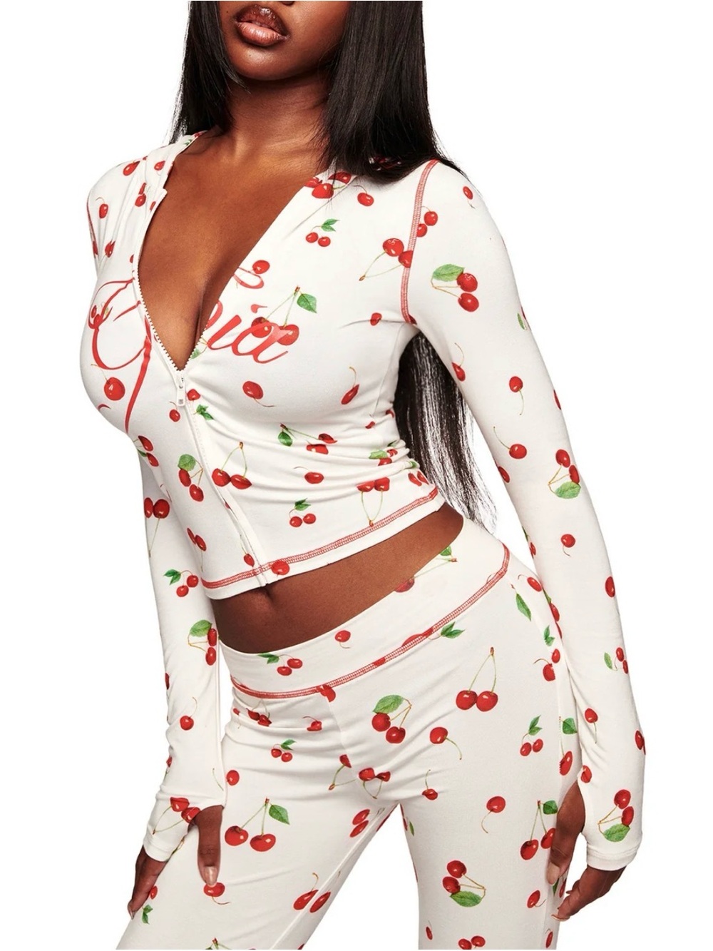 I AM GIA Blare Cherry On Top Hoodie White Medium NWT IN PACKAGE